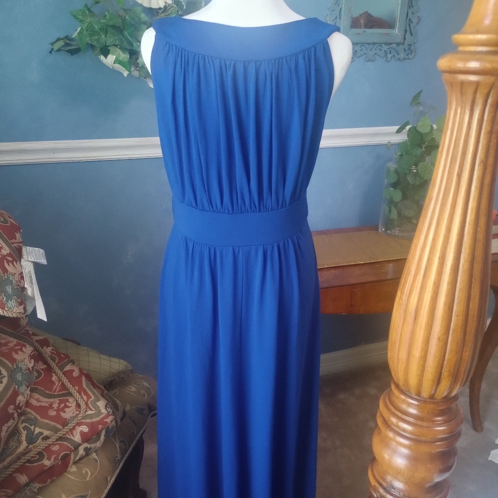 Elegant Blue Special Occasional Maxi Dress - Picture 2 of 8